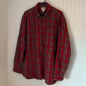 LL Bean XXL Like New Scotch Plaid Flannel 100% Cotton